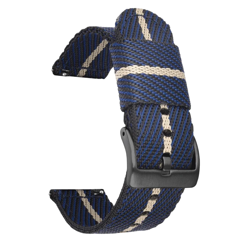 18mm 20mm 22mm 24mm Nylon Weave Strap Men Women Sport Quick Release Bracelet for Seiko Omega for Huawei Samsung Smart Watch Band