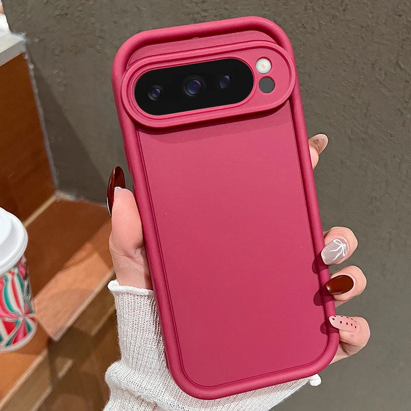 For Google Pixel 10 8 7 Pro 10 9 Pro XL 9A 8A 7A Soft TPU Case Shockproof Solid Color Silicone Phone Back Cover For Pixel 9 Pro