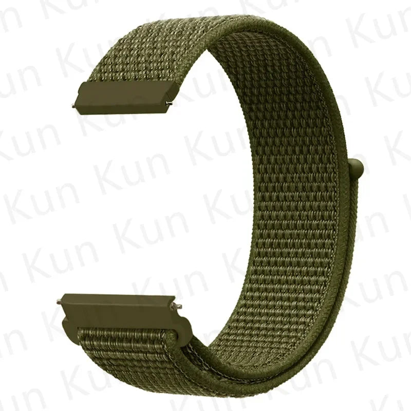 20mm 22mm Band For Samsung Galaxy Watch 6/5/4/5pro/4/6 Classic/active 2 Nylon loop sport bracelet huawei watch GT 4-2-2e-3 Strap