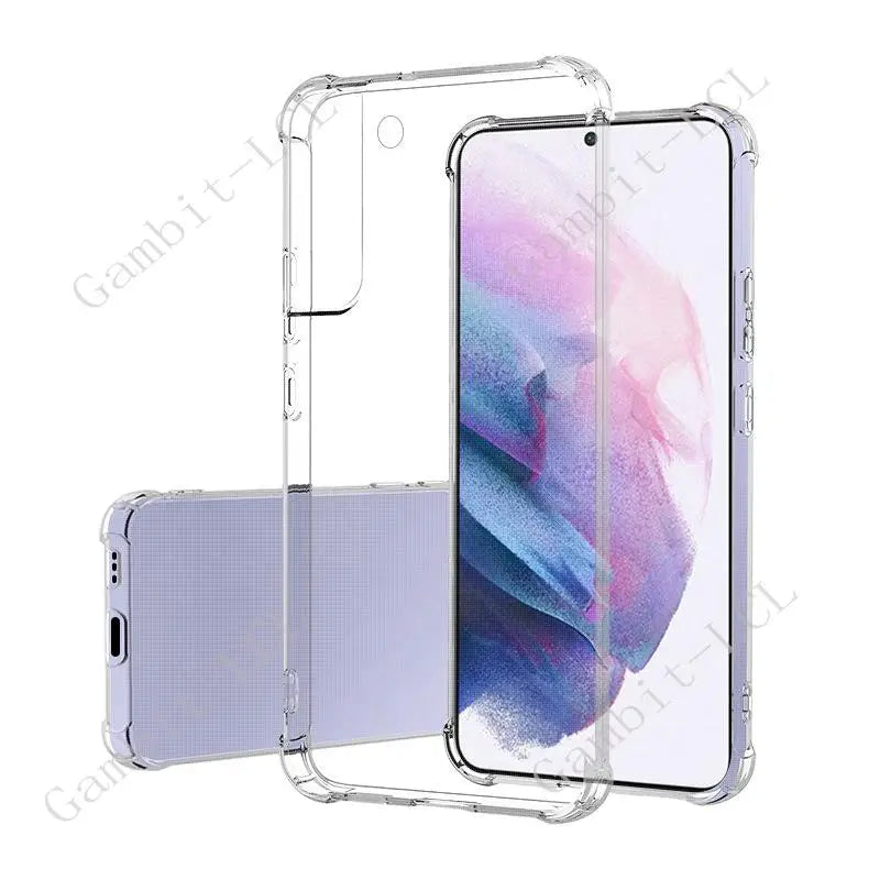 Anti-Falling Soft Case For Samsung Galaxy S22 Ultra S22 S22+ Plus S23 S20 S21 FE S10 Lite S10e Clear Transparent Protector Cover