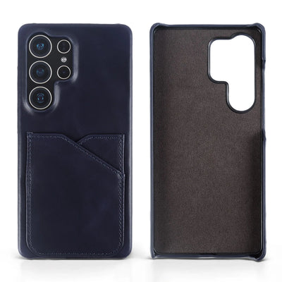 Premium Card Slot Genuine Leather Case for Samsung Galaxy S26 Ultra Cases S25 S24 S23 S22 S21 S20 Vintage Phone Back Cover Coque