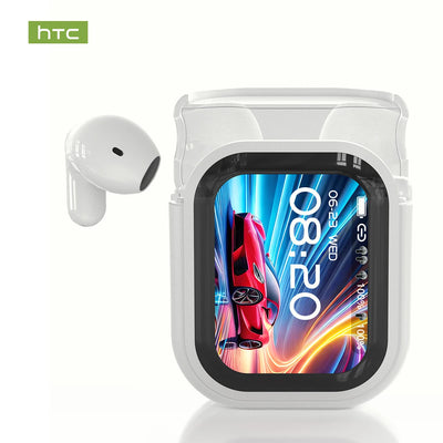 HTC NE20 AI Translation Earbuds - ANC Noise Cancelling, Touch Screen, 135 Lang. Support, Business Conference, Travel Headphones