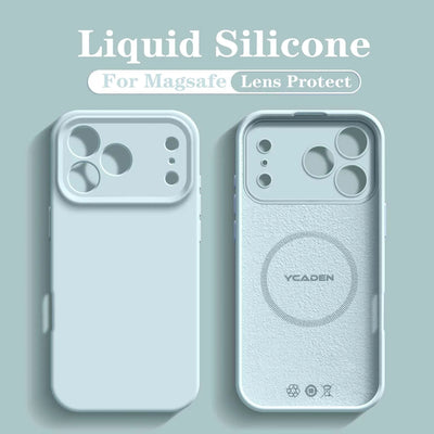 For iPhone 18 Pro Liquid Silicone Phone Case For iPhone 18 17 16 15 14 13 12 Pro Max Wireless Charging Skin Smooth Magsafe Cover