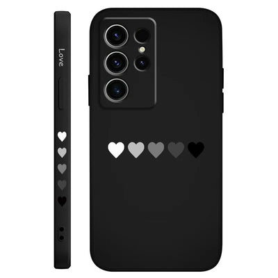 Gradient Heart Phone Case For Samsung Galaxy S25 S24 S23 S22 S21 S20 S10 S10E Ultra Plus FE Note 20 Ultra Plus Cover