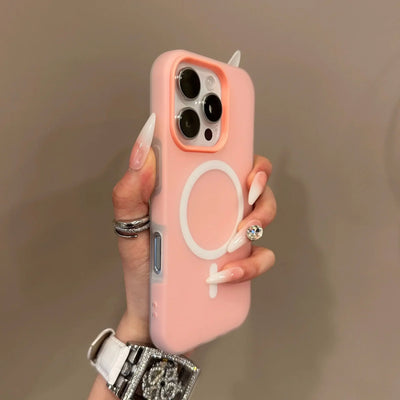 Luxury Candy Color 2 IN 1 For Magsafe Case for iPhone 16 15 14 13 12 17 18 Pro Max Magnetic Wireless Charge Clear Matte Cover