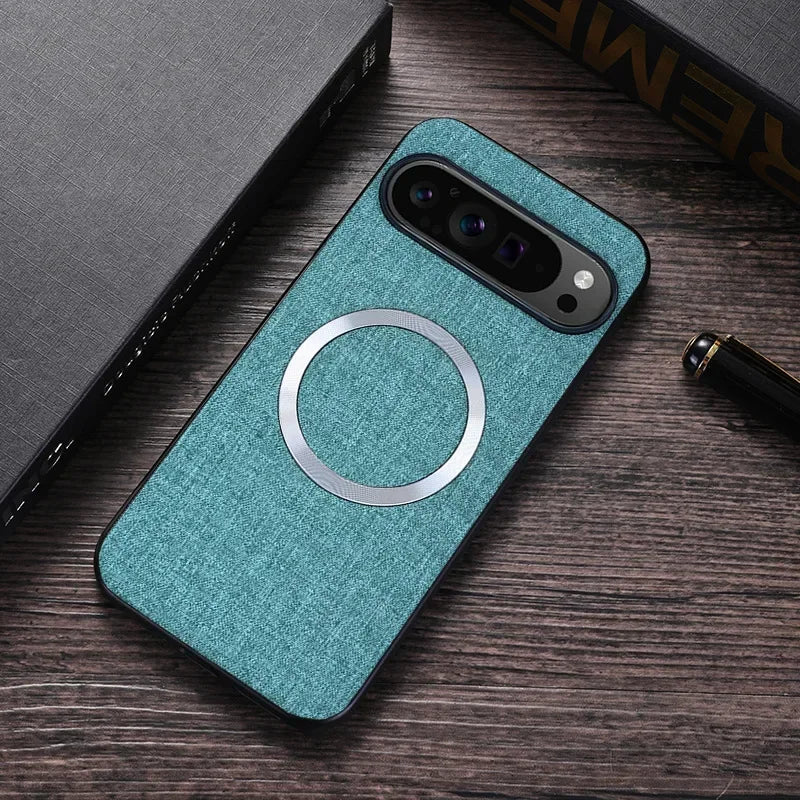 Premium Fabric Shockproof Phone Case For Google Pixel 11 10 9 8 7 Pro 10A 9A 8A 7A XL Compatible MagSafe Magnetic Charging Cover