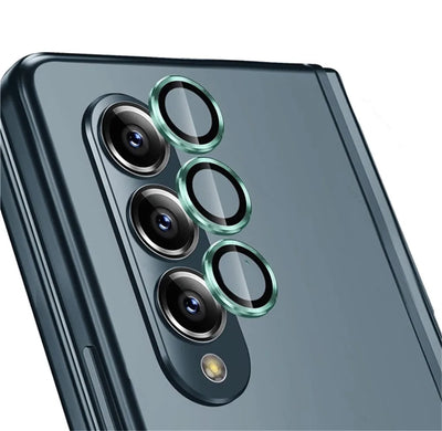 For Samsung Galaxy Z Fold 6 5 4 5G Metal Camera Lens Ring Cover On Sumsung Z Fold5 Zfold4 Lens Tempered Glass Protective Film