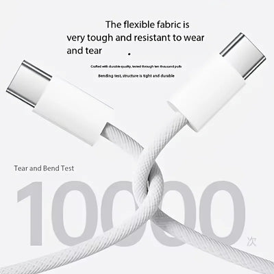 5 Sets 3.3FT/1M Fast Chargers Kit with 60W Dual Port USB-C Charging Blocks And USB-C to C Braided Data Cables for iPhone 16/15 Series iPad Pro/iAir & Android Phones