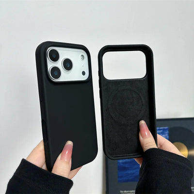 Magnetic Liquid Silicone Case for iPhone 18 17 Pro 17 Pro Max 16 15 14 For Magsafe Big Camera Hole Cover Shockproof Protective