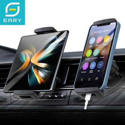 Eary for Z Fold 7 6 5 Car Phone Holder Mount Air Vent Car Bracket Stand with 360° Rotate for 4.7-12.9' Devices Vehicle Accessori
