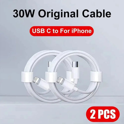 5-1pcs 30W Fast Charging Cable Foe iPhone 13 12 11 14 Pro Max Mini USB C Cable For X XR XS MAX 7 8 14 Plus 6