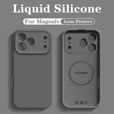 For iPhone 18 Pro Liquid Silicone For Magsafe Phone Case For iPhone 18 17 16 15 14 Pro Max Wireless Charging Skin Smooth Cover