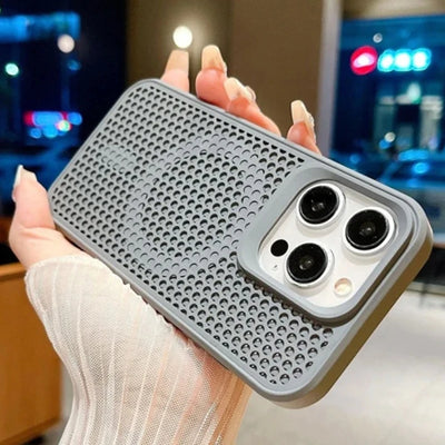 Honeycomb Cooling Heat Dissipation Phone Case For iPhone 17 16 15 14 13 12 18 Pro Max  11 For Magsafe Magnetic Breathable Cover