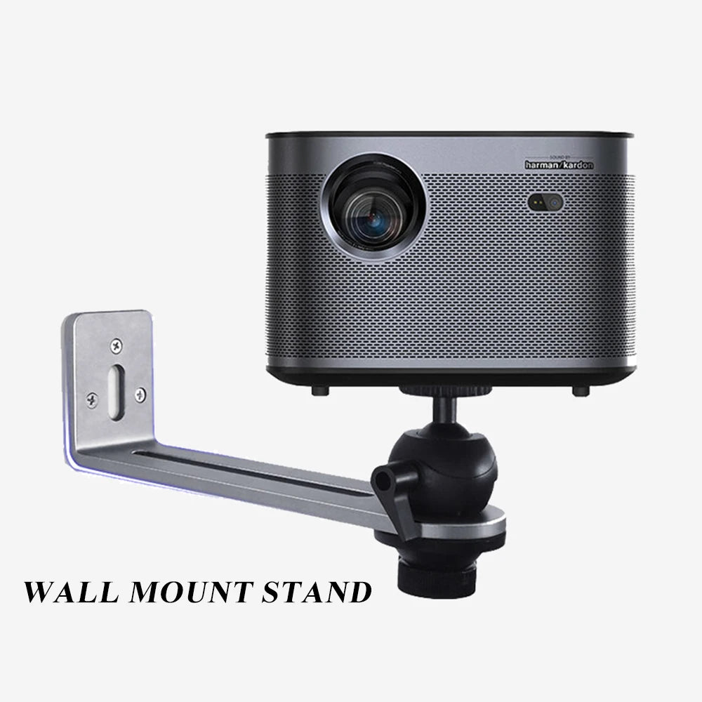 Wall Mount Projector Stand Sturdy Durable Aluminium Alloy Metal Bracket Multi-angle Adjustable Compatible with Most Projectors