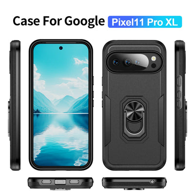 Magnetic Metal Ring Holder Armor Cover Shockproof Phone Cases For Google Pixel 11 10 9 8 7 6 Pro XL 10A 9A 8A 7A 6A Plastic Case