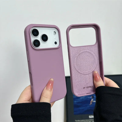 Magnetic Liquid Silicone Case for iPhone 18 17 Pro 17 Pro Max 16 15 14 For Magsafe Big Camera Hole Cover Shockproof Protective