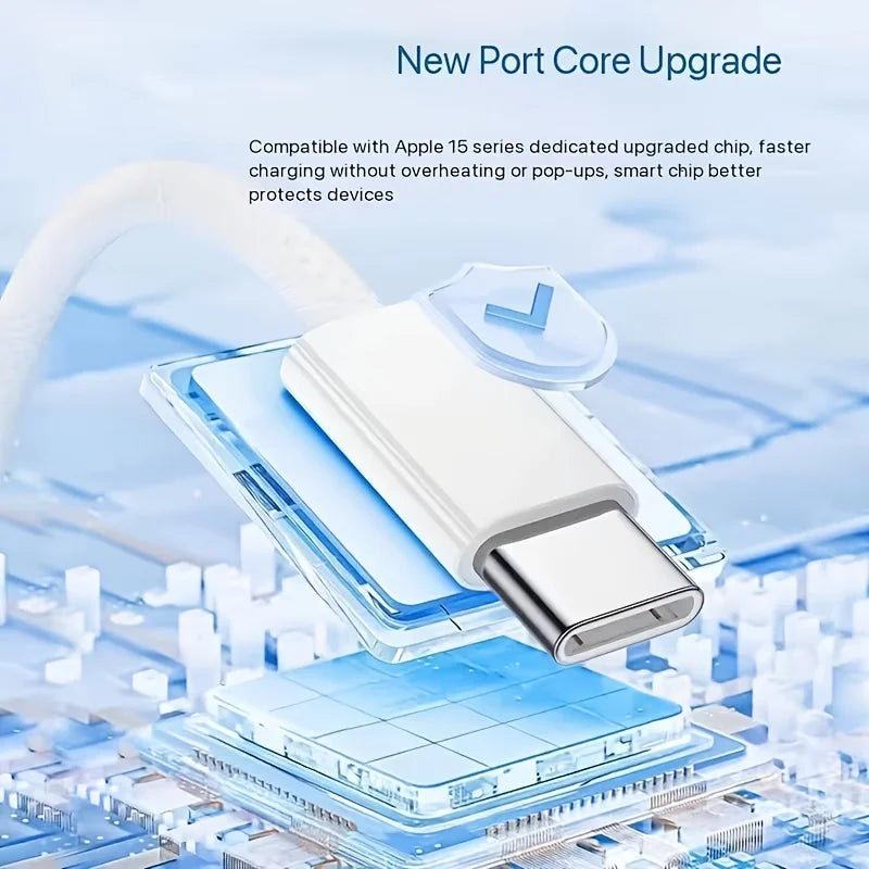 5 Sets 3.3FT/1M Fast Chargers Kit with 60W Dual Port USB-C Charging Blocks And USB-C to C Braided Data Cables for iPhone 16/15 Series iPad Pro/iAir & Android Phones