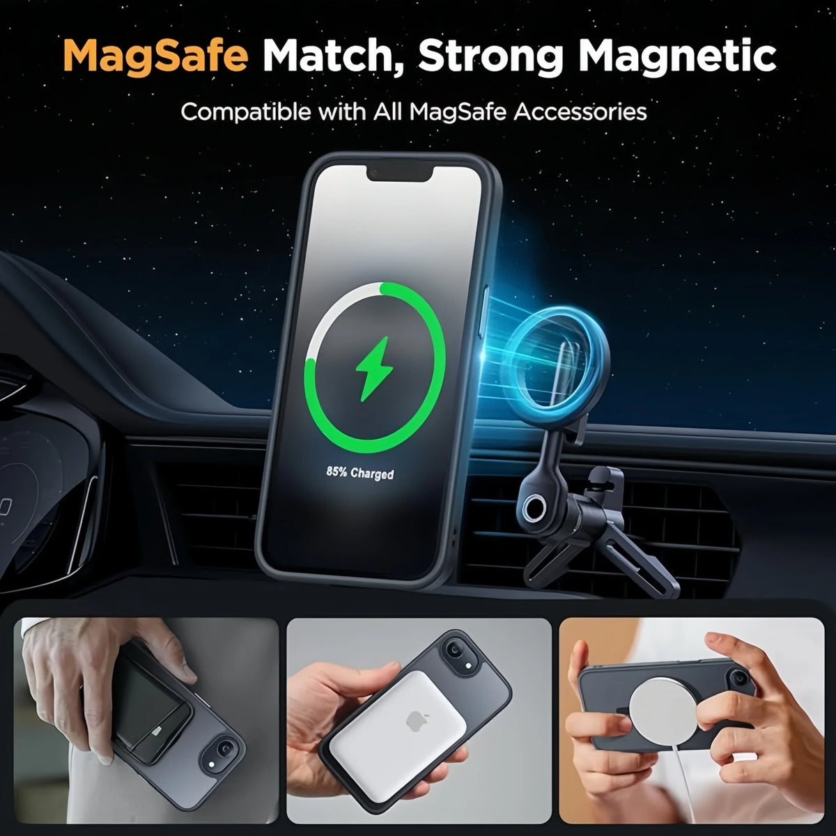 Miracase for iPhone 17e/16e Case for MagSafe [with Screen Protector] Military-Grade Protection Shockproof  for 17e/16e Case 6.1"