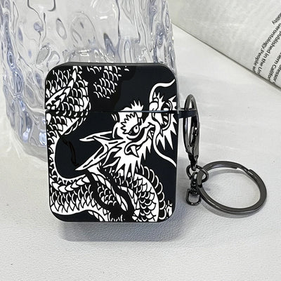 Black Dragon Design Earphone Cases for Airpods Pro3/Pro2/Pro For Apple Bluetooth Headset Case Protective Cover Airpods 1/2/3/4