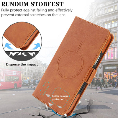 2-in-1 Detachable Leather Wallet Case for iPhone 18 17 16 15 14 13 12 Pro Max 17e 16e Magnetic Luxury Business Protective Cover