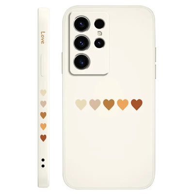 Gradient Heart Phone Case For Samsung Galaxy S25 S24 S23 S22 S21 S20 S10 S10E Ultra Plus FE Note 20 Ultra Plus Cover
