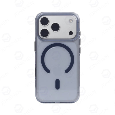 Plum Color Crystal Transparent Magnetic Case For iPhone 16 17 18 Pro Max Shockproof Smooth Clear Camera Button Cover For Magsafe