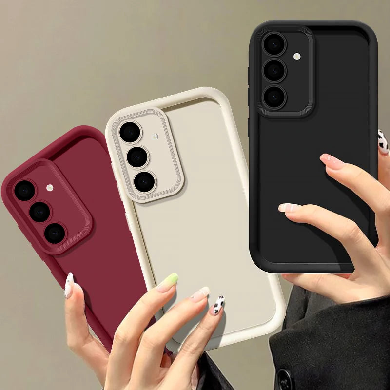 Soft TPU Case For Samsung Galaxy A56 A55 A54 A53 A35 A15 A16 A25 5G S24 S26 S25 Ultra S23 FE Candy Color Silicone Phone Cover