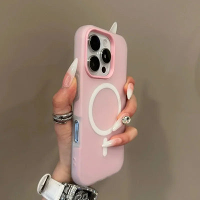 Luxury Candy Color 2 IN 1 For Magsafe Case for iPhone 16 15 14 13 12 17 18 Pro Max Magnetic Wireless Charge Clear Matte Cover