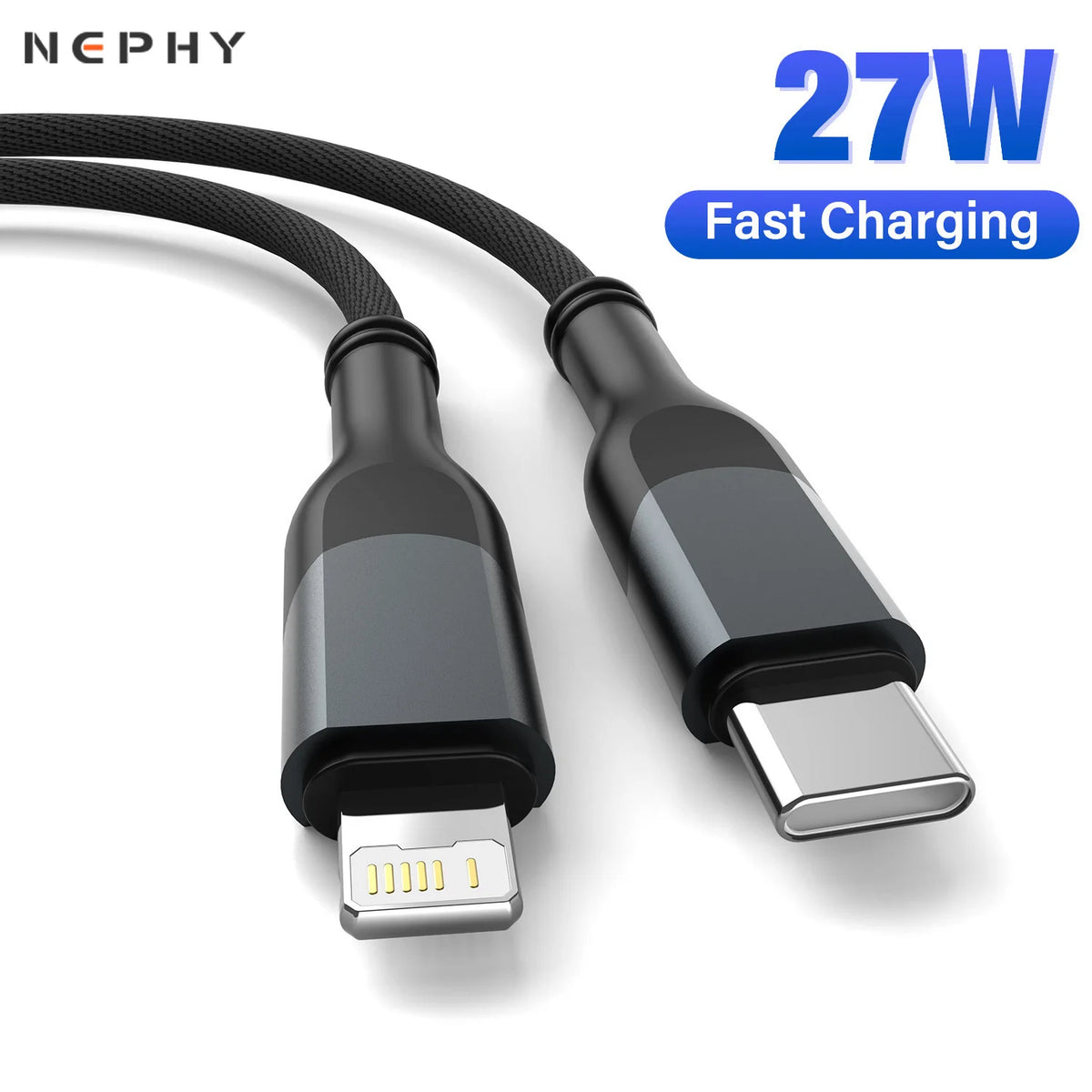 PD 27W Fast Charge Cable For iPhone 14 13 12 11 Pro Max X 6 7 8 Plus SE iPad USB Type C To Lighting Data Charger USBC Wire 2M 3M