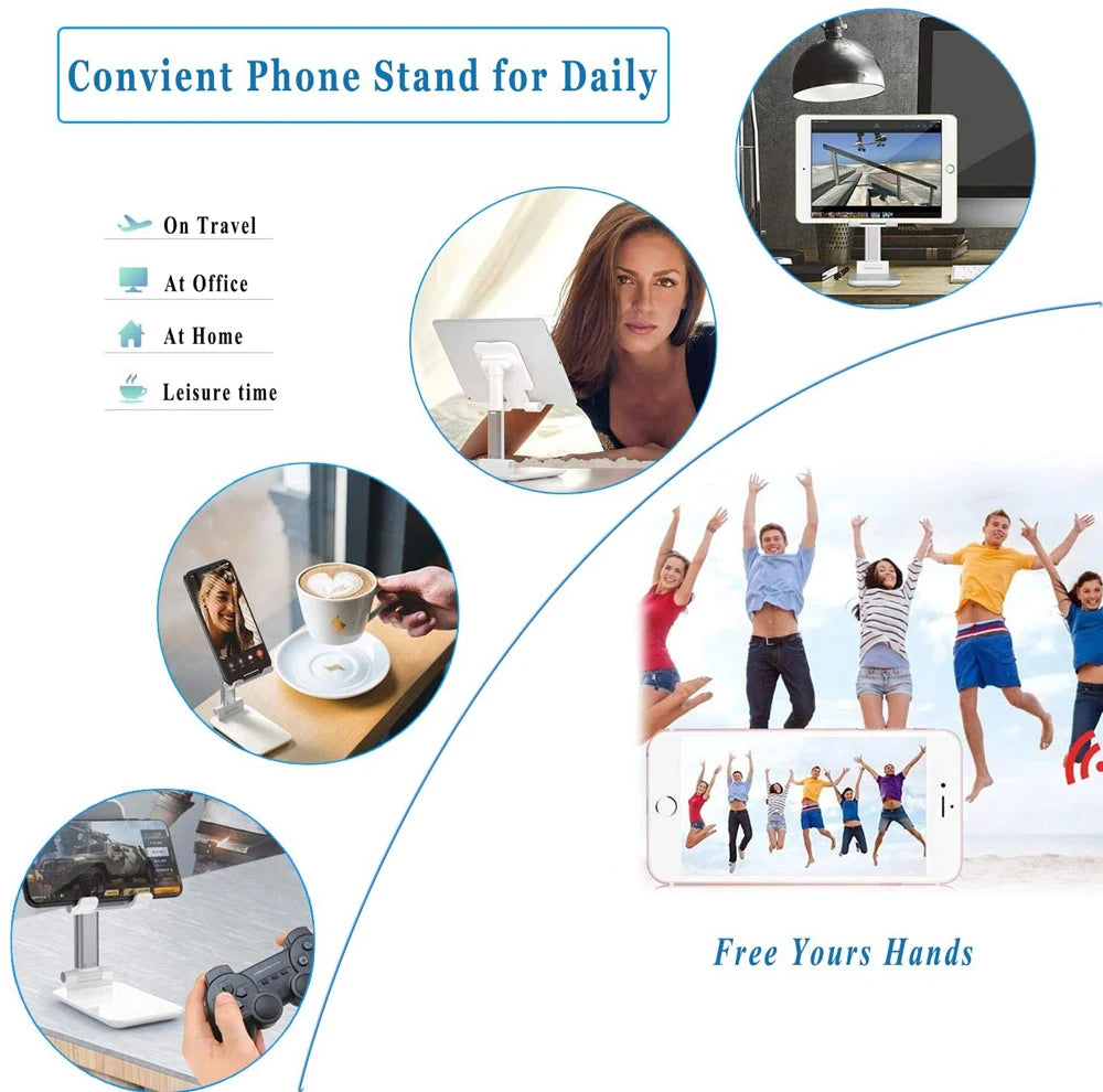 New Desktop Tablet Holder Table Cell Foldable Extend Support Desk Mobile Phone Holder Stand For iPhone iPad Adjustable