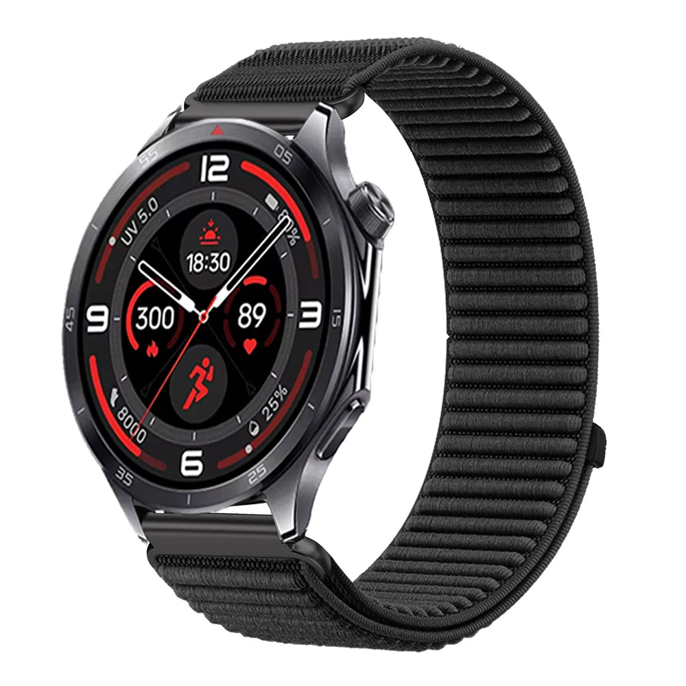 18mm 22mm Wave Nylon Strap for Oneplus Watch 3 43mm 46mm/4 3 Lite/2/2R Sport Wristband for OPPO Watch S/X2/3/Huawei GT6 5 4 Band
