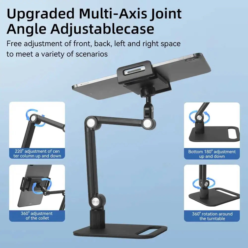 Rotate Folding Stand for iPad Samsung Xiaomi HUAWEI Tablet/Phone Adjustable Stand Holder with Mechanical Self-lockin