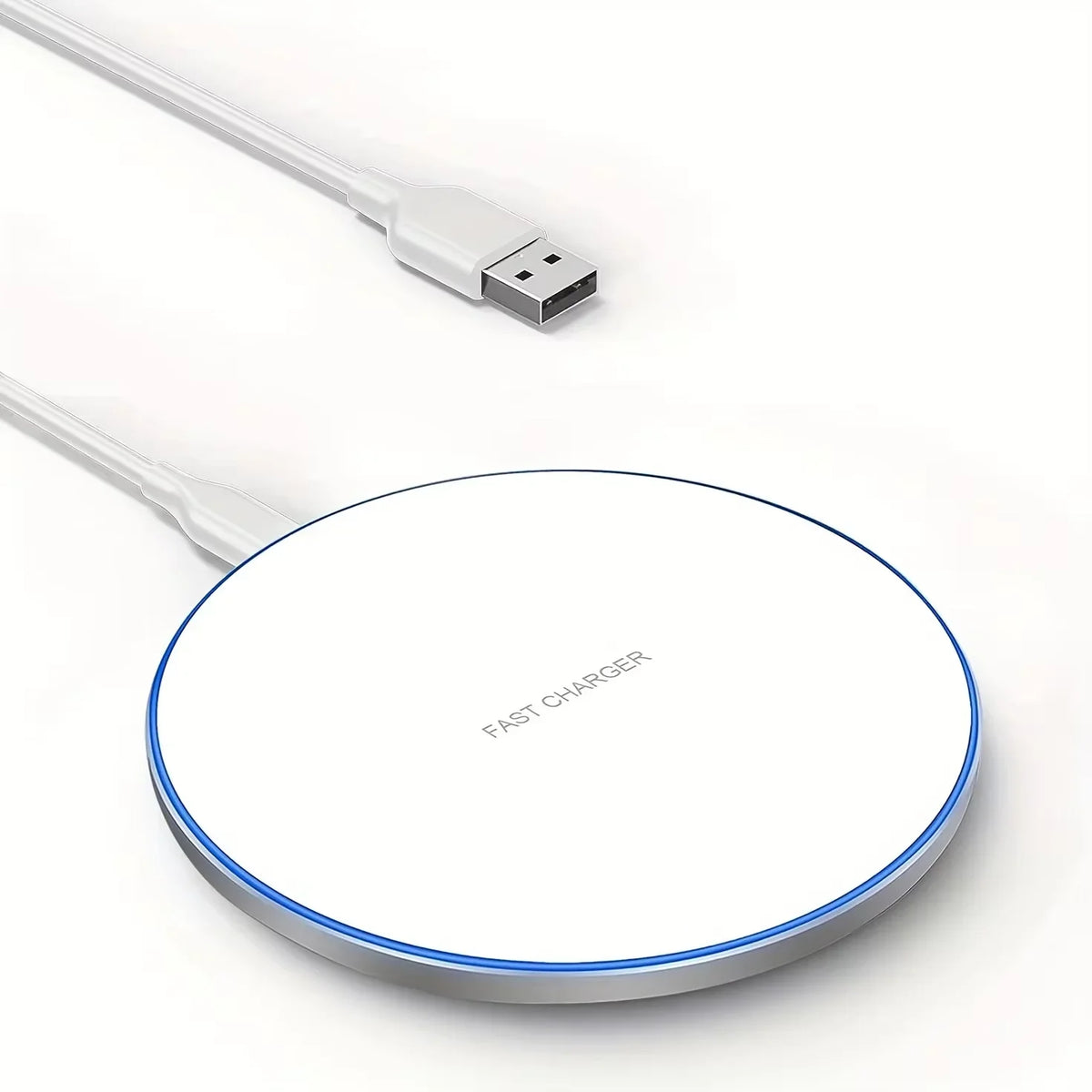 15W Desktop LED Wireless Charger Pad Phone Holder For iPhone 17 16 15 14 13 Pro Max Samsung Xiaomi Induction Fast Charging Stand