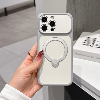 Magnetic Bracket Phone Case For iPhone 17 Air 13 14 15 16 17 Pro Max Matte KickStand For Magsafe Shockproof Stand Holder Cover