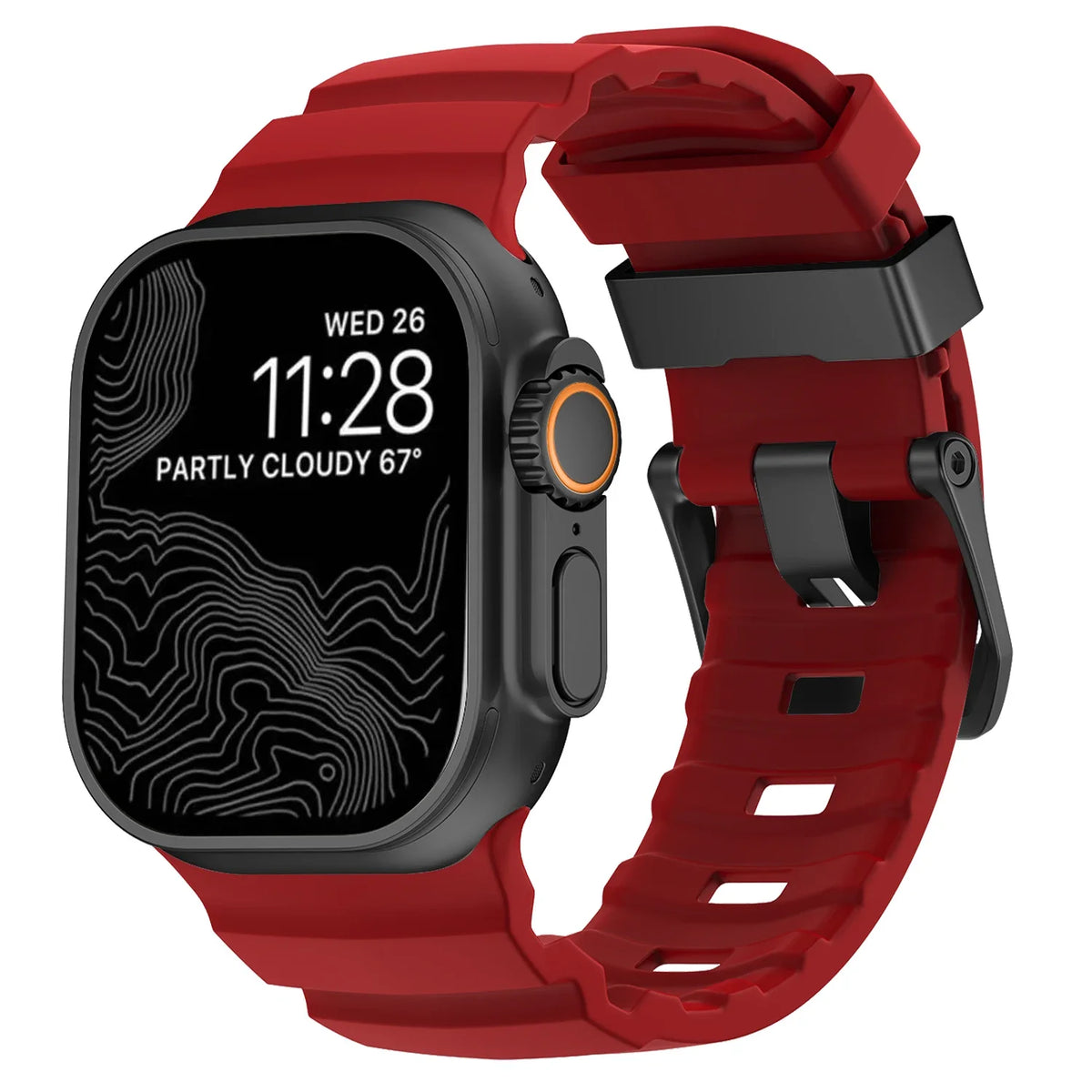 Trail Silicone Band for Apple Watch Ultra 4 3 2 49mm Strap 46mm 45mm 44mm Sport Bracelet iWatch Series 12 11 10 Ultra 9 8 7 SE3