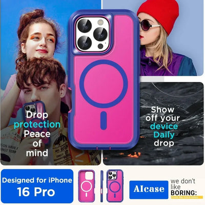 Luxury Ott Magnetic Armor Cases For iPhone 18 17 16 15 14 Plus 13 12 11 Pro Max Box Shockproof Charging Heavy Duty Protect Cover