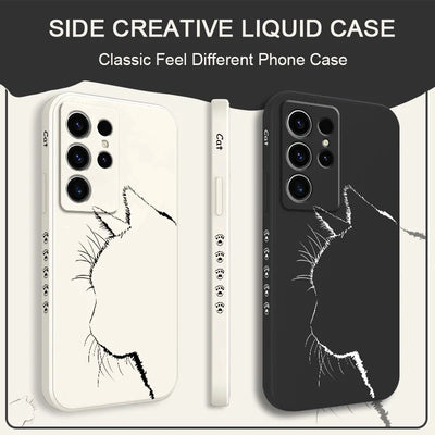 Cute Pretty Cat Phone Case For Samsung Galaxy S25FE S24 S23 S22 S21 S20 S10 S10E Ultra Plus FE Note 20 Ultra 10 Plus Cover