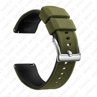 Quick Release Rubber Watch Strap Silicone Watch Band 18mm 20mm 22mm  Huawei ,Samsung Galaxy, Garmin, Watch Replacement Watchband