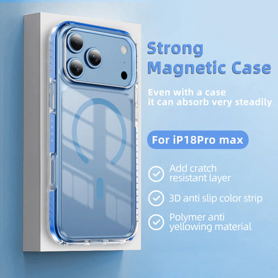 Luxury Clear for Magsafe Magnetic Case For iPhone 18 17 Pro Max 18pro 17pro Coque Wireless Charging Candy Frame Shockproof Cover