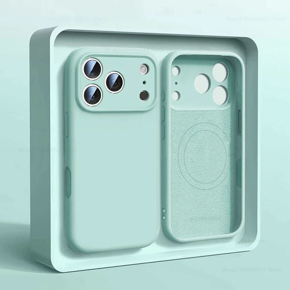 Magnetic Original Liquid Silicone Phone Case For iPhone 18 17 16 15 14 13 Pro Max 17Pro 18 For Magsafe Wireless Cases Soft Cover