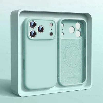 Magnetic Original Liquid Silicone Phone Case For iPhone 18 17 16 15 14 13 Pro Max 17Pro 18 For Magsafe Wireless Cases Soft Cover