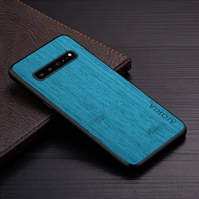 Case for Samsung Galaxy S10 Plus Lite S10E 5G Funda Bamboo Wood Pattern Leather Cover Luxury Coque for Galaxy S10 Plus Case Capa