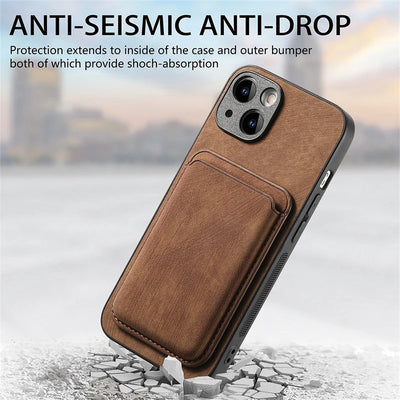2 in 1 Detachable Magnetic Card Slot Phone Case For iPhone 16 15 14 13 12 11 Pro Max Plus Mini 16E Luxury Leather Wallet Cover
