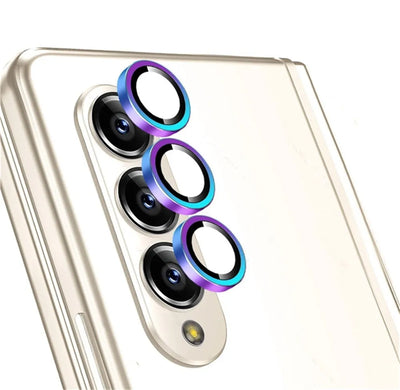 For Samsung Galaxy Z Fold 6 5 4 5G Metal Camera Lens Ring Cover On Sumsung Z Fold5 Zfold4 Lens Tempered Glass Protective Film