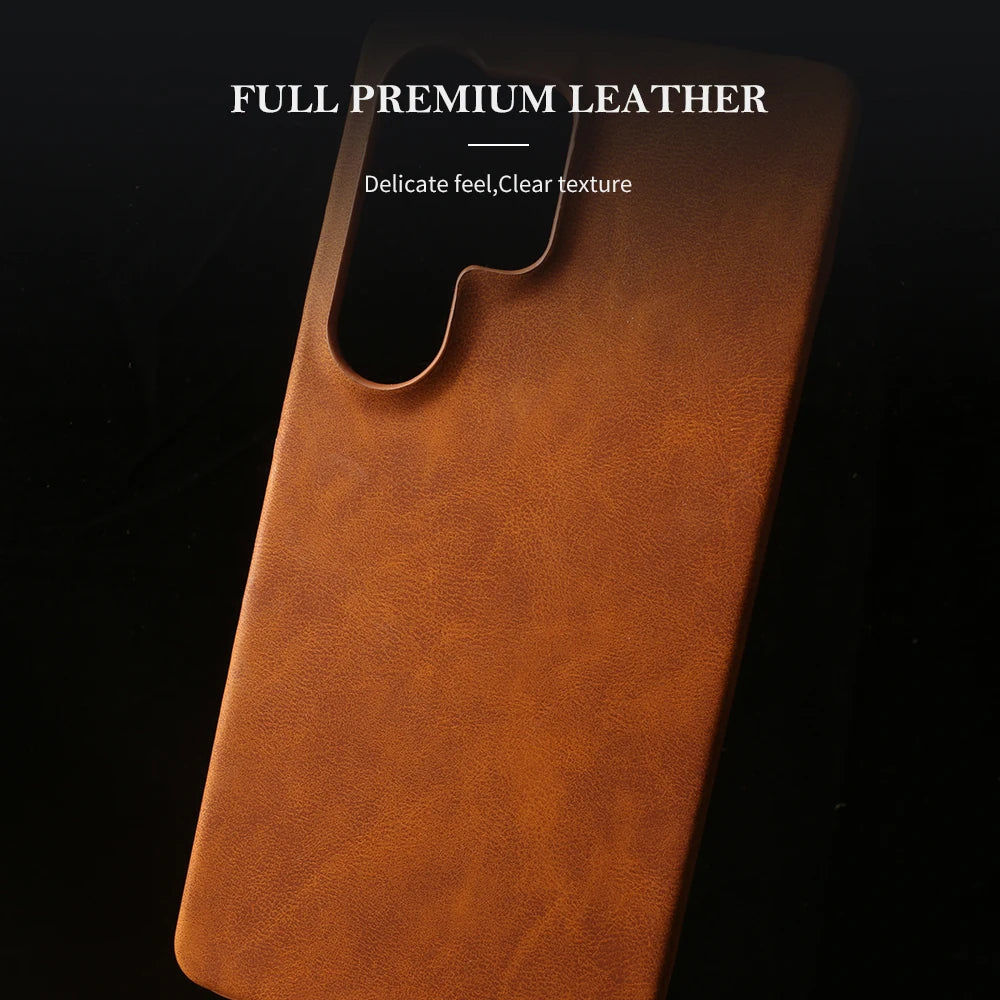 For Samsung S26 PLUS Leather Shockproof Phone Case for Galaxy S25 Edge S24 S23Ultra S22 S21 S20FE Fashion Business Cover Fundas
