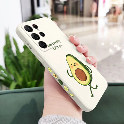 Avocado Family Phone Case For Samsung Galaxy S25 FE S24 S23 S22 S21 S20 Ultra Plus FE S10 S9 S10E Note 20 Ultra 10 9 Plus Cover