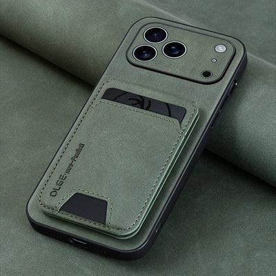 Two-Piece Set（Phone case and card holder）Luxury Synthetic Leather Card Holder Phone Case，Applicable iPhone 17 16 E 15 13 14 Pro