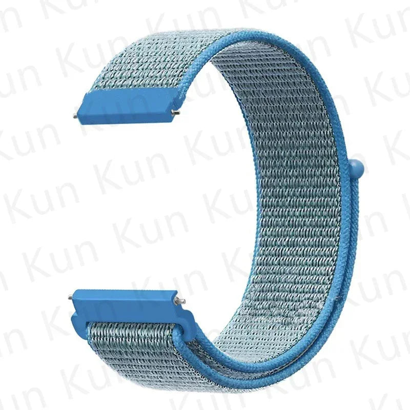 20mm 22mm Band For Samsung Galaxy Watch 6/5/4/5pro/4/6 Classic/active 2 Nylon loop sport bracelet huawei watch GT 4-2-2e-3 Strap