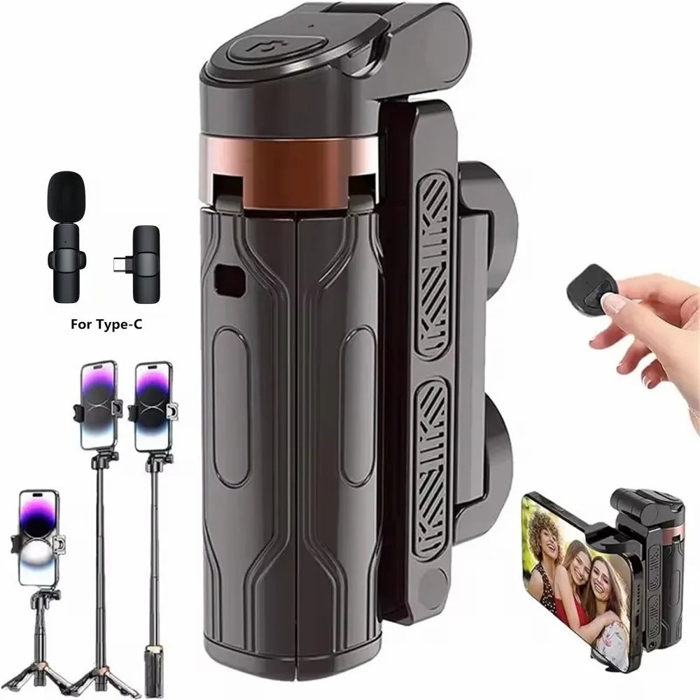 MEUYAG 2026 New Tripod, Phone Stand with Bluetooth Shutter, Wireless Selfie Stick Brackets with Phone Holder for Smartphone Came