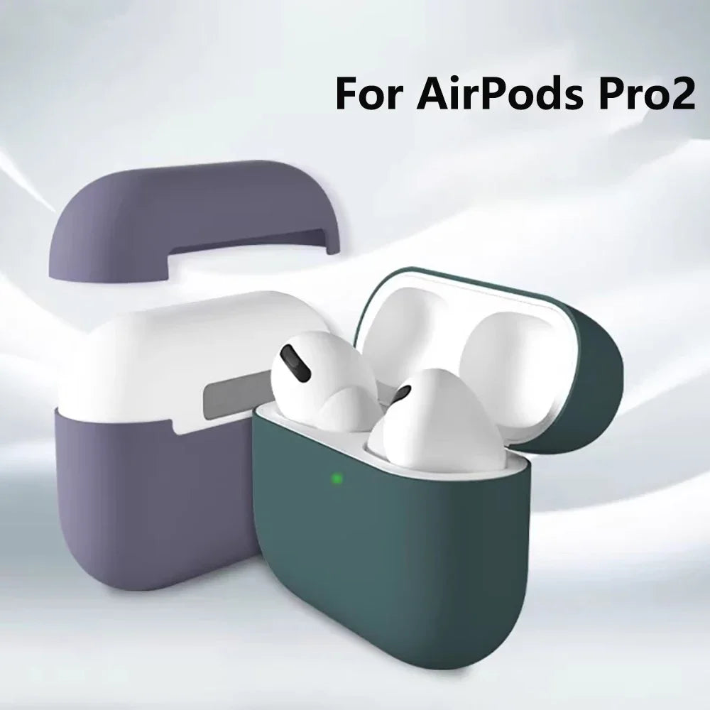 Protective Case For AirPods Pro 2 2nd Silicone Cover For Apple AirPods Pro2 Sleeve Cases Dustproof Headphone Coque With Hook